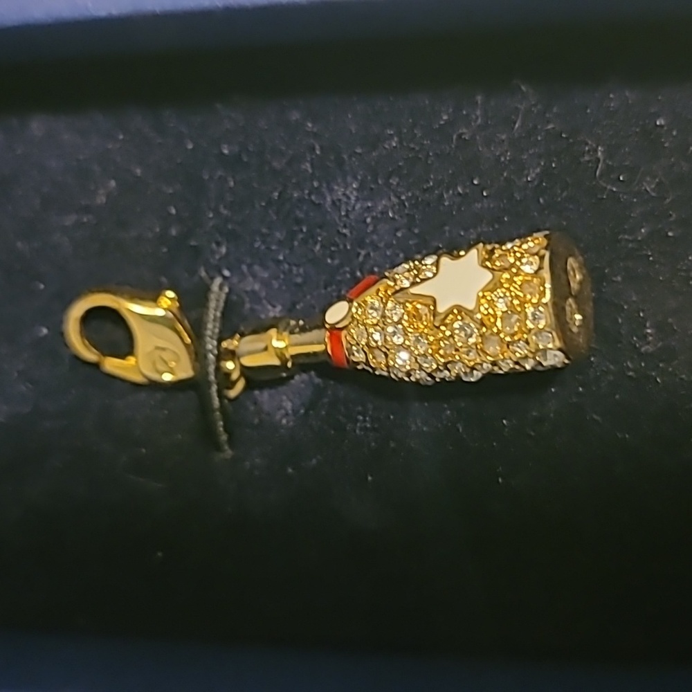 Swarovski wine bottle charm